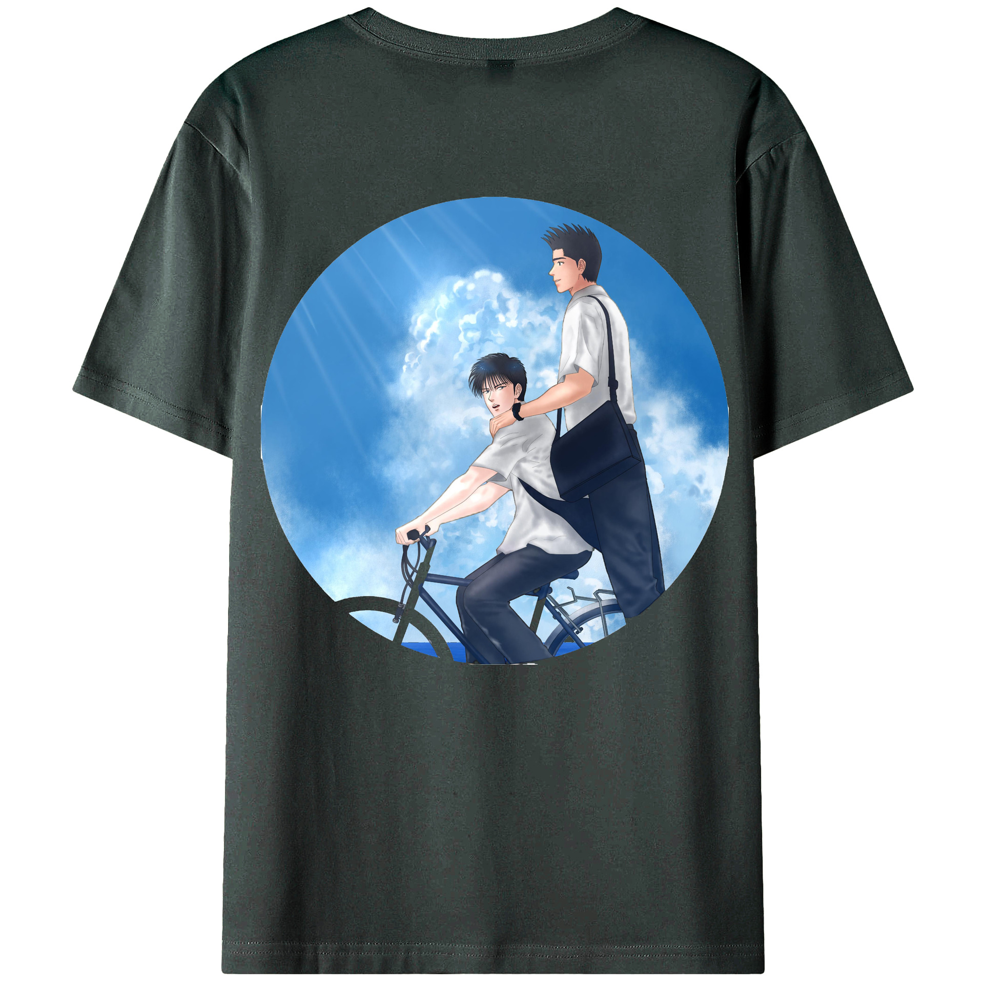 （画像用） SLAM DUNK／スラムダンク 綿100％ メンズ半袖Tシャツ（バックプリント） 通気性